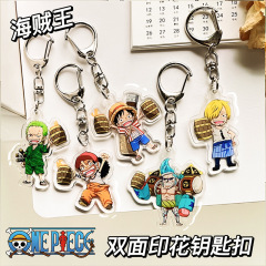 アニメのワンピースの周辺のアクリルのキーホルダー