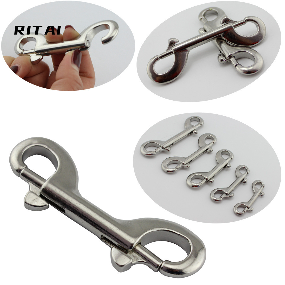 공장 직접 공급 스테인레스 스틸 316 더블 헤드 후크 다이빙 퀵 릴리스 스프링 버클 B 형 스프링 후크 X20