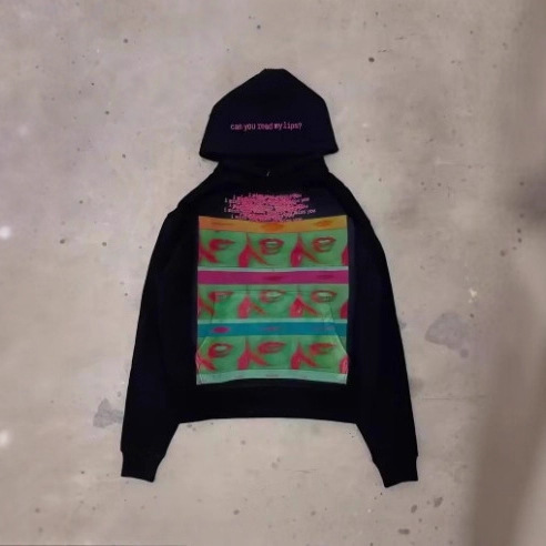 American Y2K Style Character Oversized Printed Hoodie Women's Loose Casual Brown Hooded Sweatshirt Street Retro