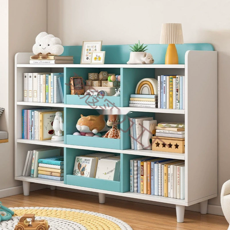 Детская книжная полка, напольная полка для хранения, гостиная, студенческая простая полка для чтения, домашняя полка для хранения игрушек, низкий книжный шкаф