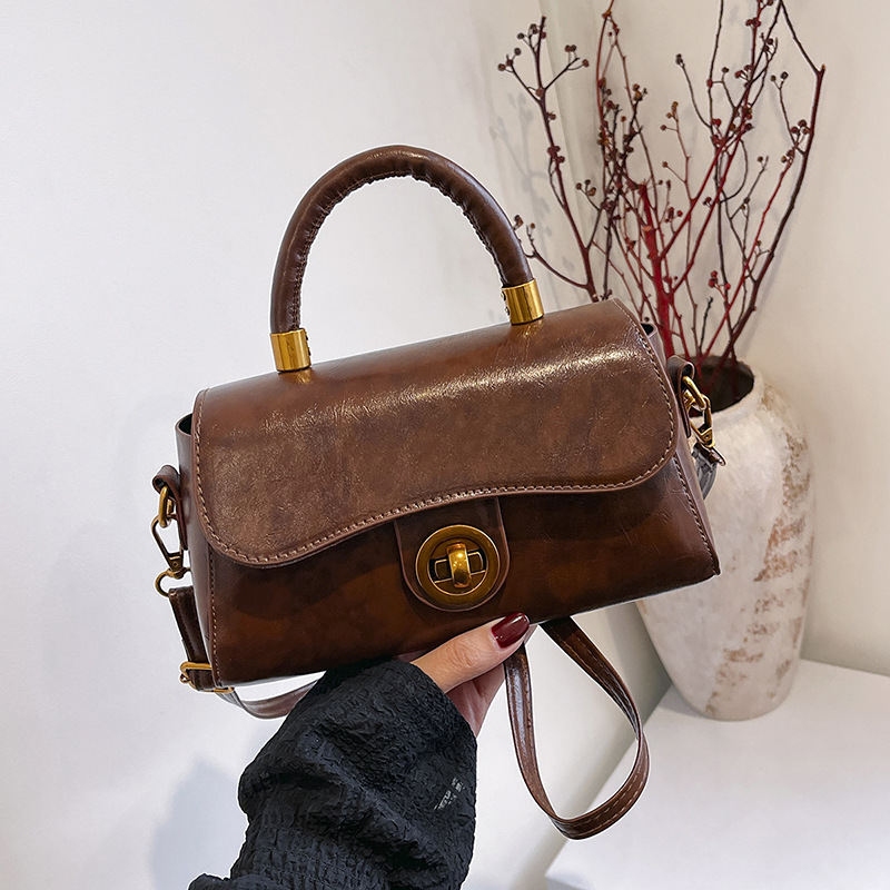 Otoño e invierno bolso de mano para mujeres 2024 nuevo bolso cuadrado de moda retro multifuncional de hombro único