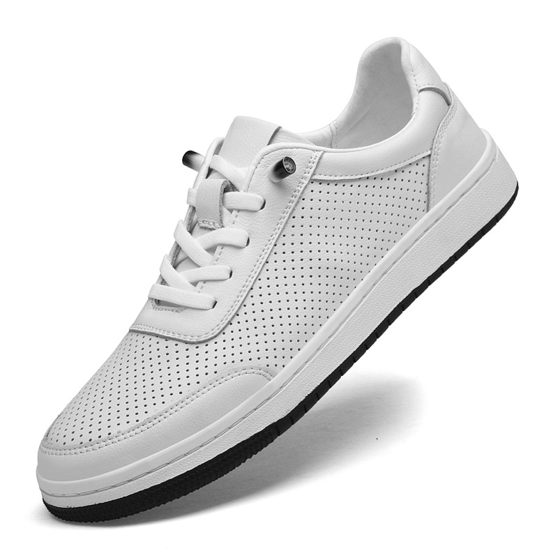 Baskets homme blanches respirantes décontractées pour été_voghion.com