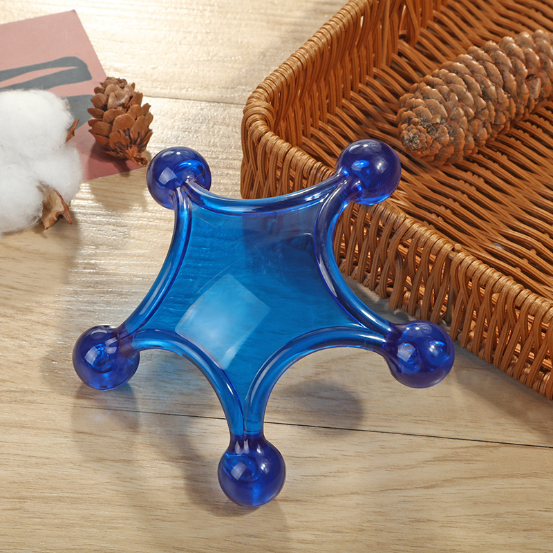 Masajeador de rodillos de 5 filas de plástico doblado a mano, herramienta de alivio