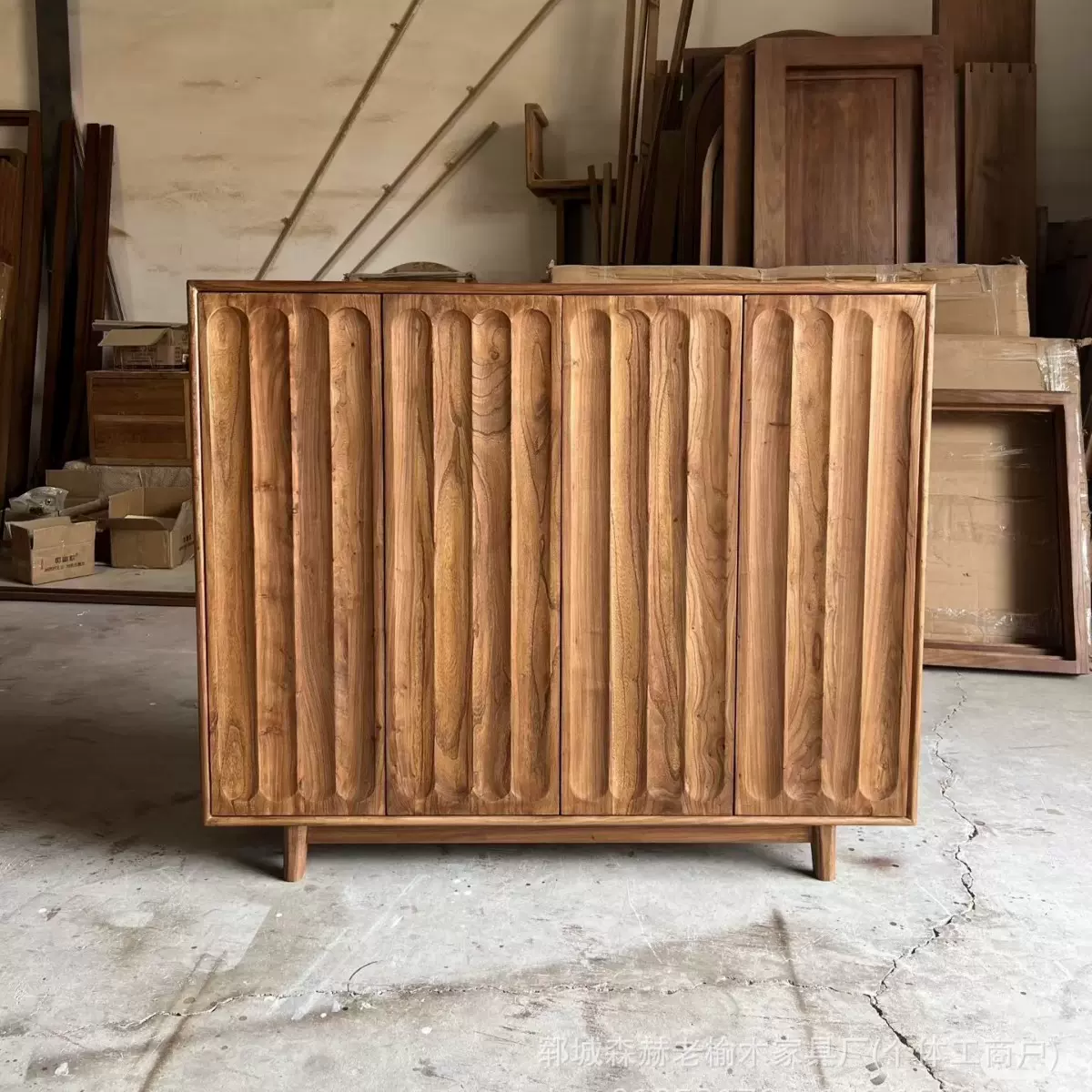 家用鞋柜实木玄关柜客厅实木餐边柜多层容量收纳柜简约家居储物柜