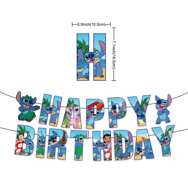 スポット漫画ハッピーバースデーレターフラッグバナーフラッグ子供の誕生日パーティーテーマ装飾用品メーカー承認|undefined