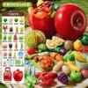 [Gift Recommendation] Fruit and vegetable cutting fun [30-piece set that can be peeled and cut] Ping An Fruit Bucket