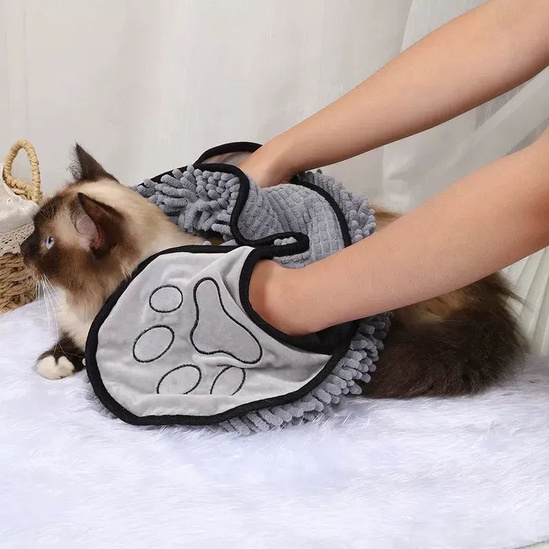 Оптовая продажа популярных в других странах супервпитывающих махровых полотенец для животных, быстросохнущих, утолщенных, многоразовых