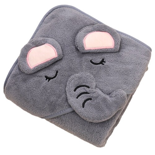 New coral velvet baby blanket, newborn cloak cape, water-absorbent hooded baby blanket, all-season universal baby blanket