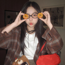 TCkids2025 秋款 美拉德色 复古磨毛舒适格子衬衫外套