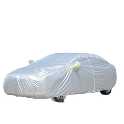 Car clothing – Thickened Peva Car Cover Set - hatchback-2s-length-3650-width-1700-height-1550-210t-oxford-fabric-silver-composite-cotton-velvet