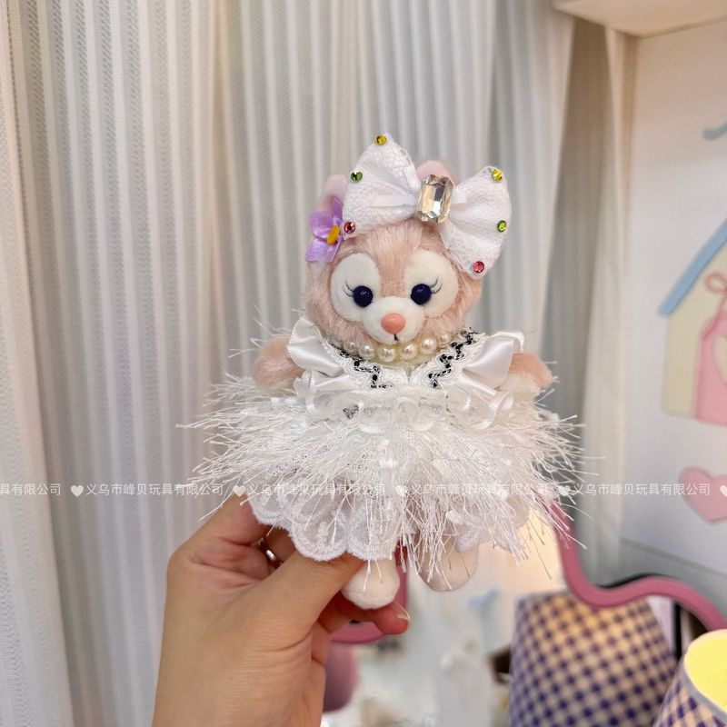 玲娜貝児の青い真珠のお姫様のスカートはぬいぐるみのかばんをつけてキーホルダーのメーカーを包んで直接販売します。|undefined