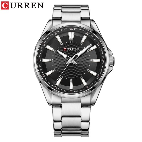 CURREN Men's Watch, 8424 Model, Water-Resistant Quartz Watch, Steel Strap, Business-Casual Watch