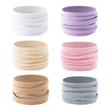 外贸婴儿保暖护颈围脖男女儿童秋冬季款脖套防寒防风纯色宝宝围巾