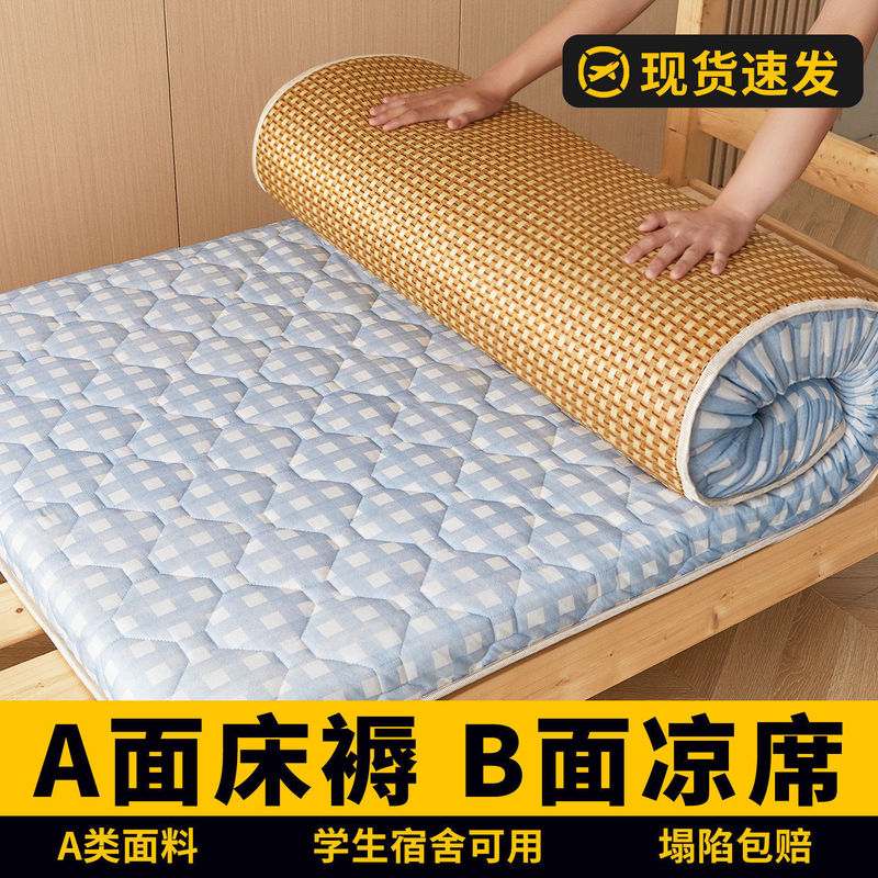 Dormitory Student Single Summer Ice Silk Cooling Mat Mattress Cover Soft Pad Tatami Mat Bed Pad Dual-Use for Winter and Summer Dormitory Student Single Summer Ice Silk Cooling Mat Mattress Cover Soft Pad Tatami Mat Bed Pad Dual-Use for Winter and Summer