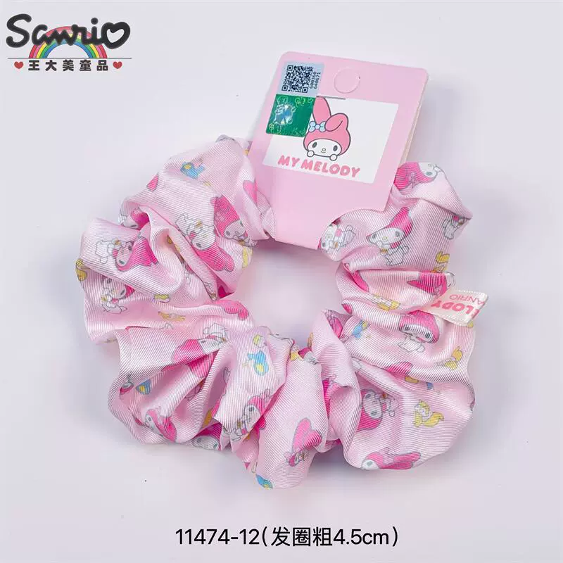 Sanrio тканевое кольцо для волос KT Cat Curomi, для девочки, хвостик, милый высокий объёмный бант