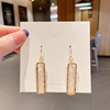 Silver needle, retro fashionable long design earrings with tassels, silver 925 sample, trend of season, wholesale