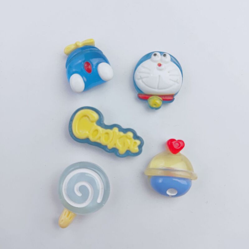 Soft rubber cartoon Christmas Snowman hole shoes flower phone case cream glue DIY stickers hair accessories hairpin hair rope accessories