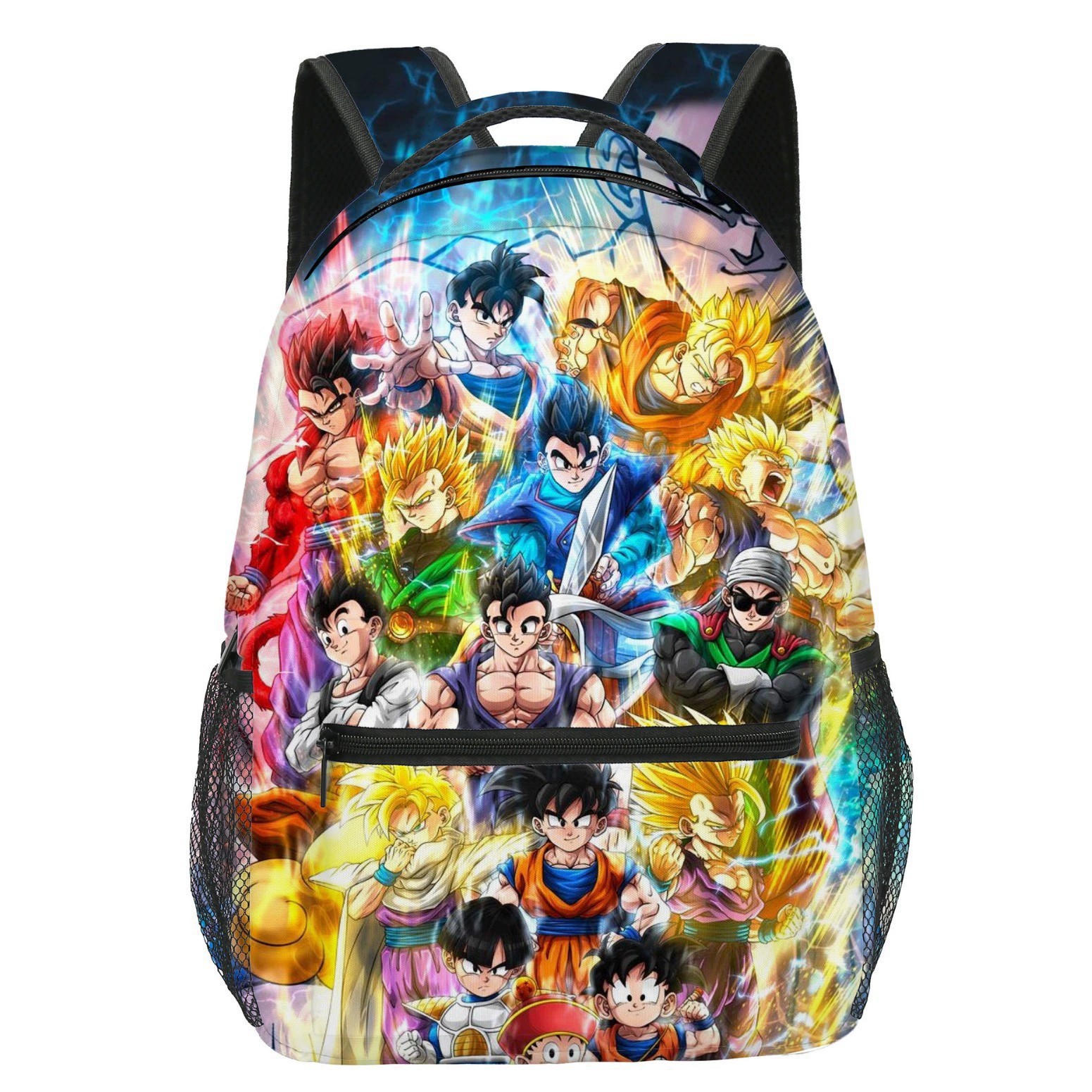 3D transfronterizo impresión de doble cara siete bolas de dragón nuevo dibujo animado bolsas escolares de estudiantes de primaria y secundaria mochila para niños mochila