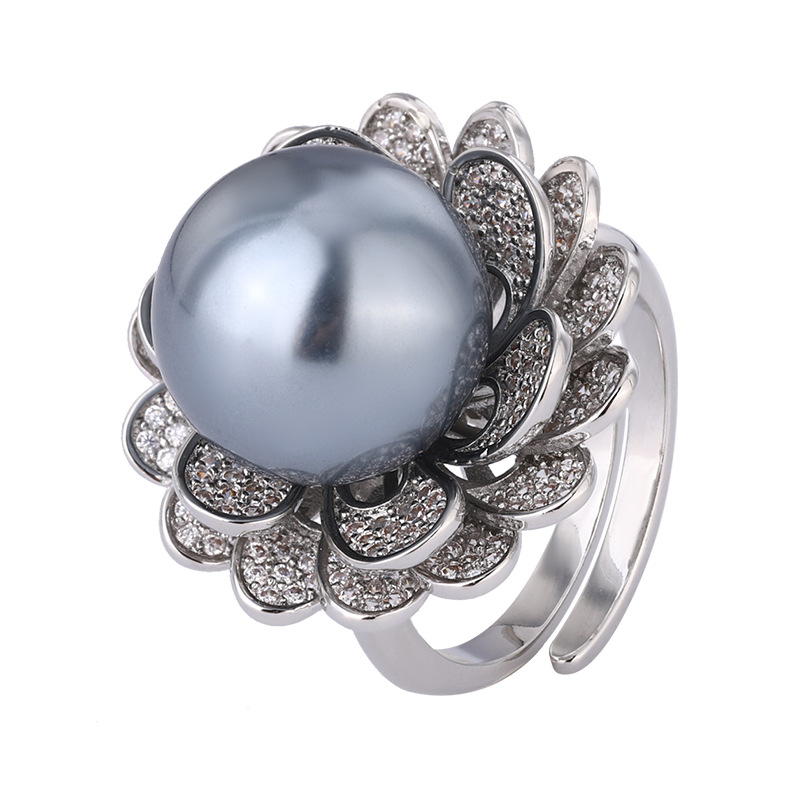 2024 nuevo estilo Zhuang Shengsheng joyería fondo de cobre chapado en perlas moda retro traje de loto mujer 14mm