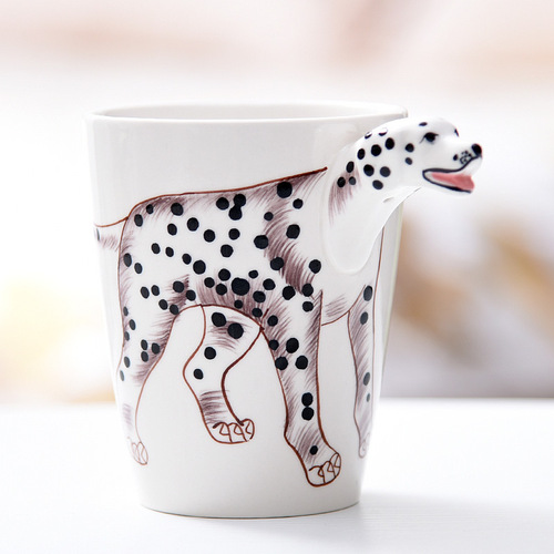 Manufacturer wholesale 3D stereoscopic animal cup, hand-painted ceramic cup, cute creative personalized milk coffee cups