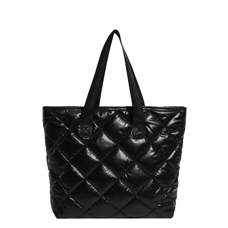 Embroidered Quilted Cotton Padded Shoulder Bag For Women Versatile_voghion.com