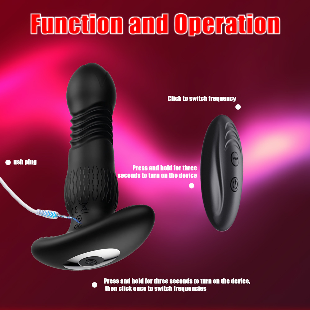 Plug anale retrattile con controllo remoto tramite app per uomini e donne, giocattoli sessuali per adulti._voghion.com