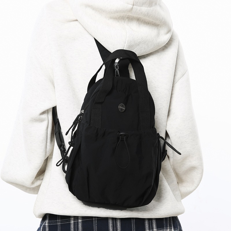 Backpack Men's And Women's 2025 Multifunctional Breast Bag Lightweight Nylon Cloth Bag Single Shoulder High Value Work Commuter Messenger Bag_voghion.com