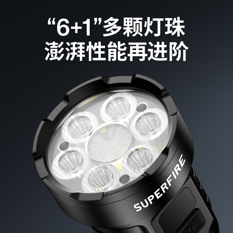 Lintera de alta potencia personalizada de alta potencia al aire libre a prueba de agua aleación de aluminio de alta lumen pantalla LED linterna de emergencia