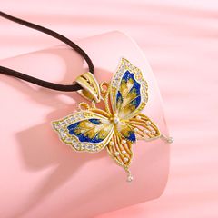 8622足银9999珐琅彩蝴蝶吊坠「蝴蝶」新中式国风轻奢精致项链礼物