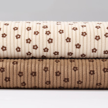 复古小碎花涤纶面料布料家用新款加厚毛绒时尚针织沙发套服装辅料