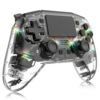 Cross border Explosive money PS4 Handle factory customized colour shock audio frequency transparent PS4 Game handle