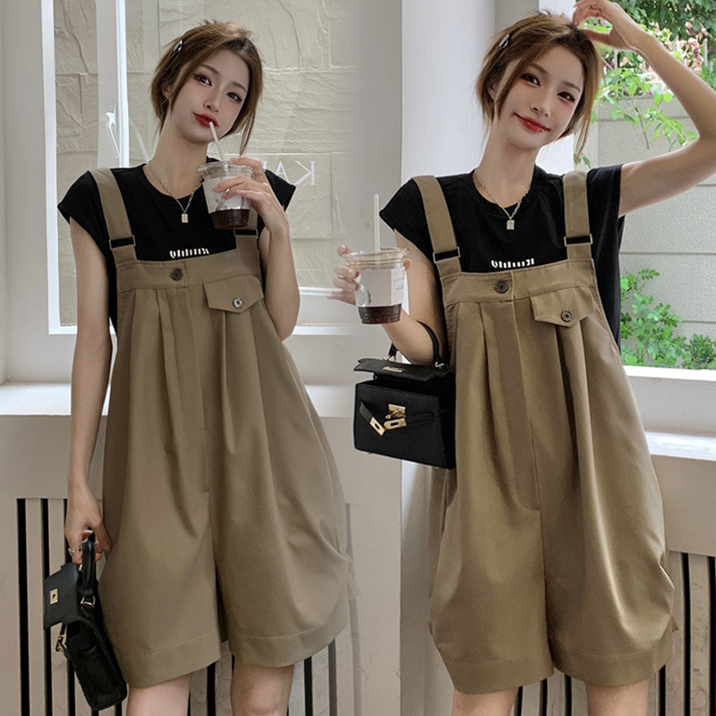 Spot Summer Clothes New Overalls Maternity Overalls Shorts Casual Short-Sleeved T-Shirt Maternity Two-Piece Suit