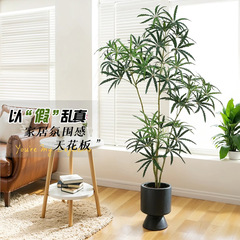 模擬緑の植物、ハイエンドの軽い豪華な孔雀の木、アンティークスタイルのリビングルームのインテリア、模擬緑の植物、ハイエンドのリアルな装飾品
