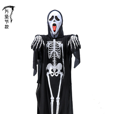 Halloween Makeup Dance adult children Skull skeleton Ghost clothing suit Halloween party decorate Props clothes