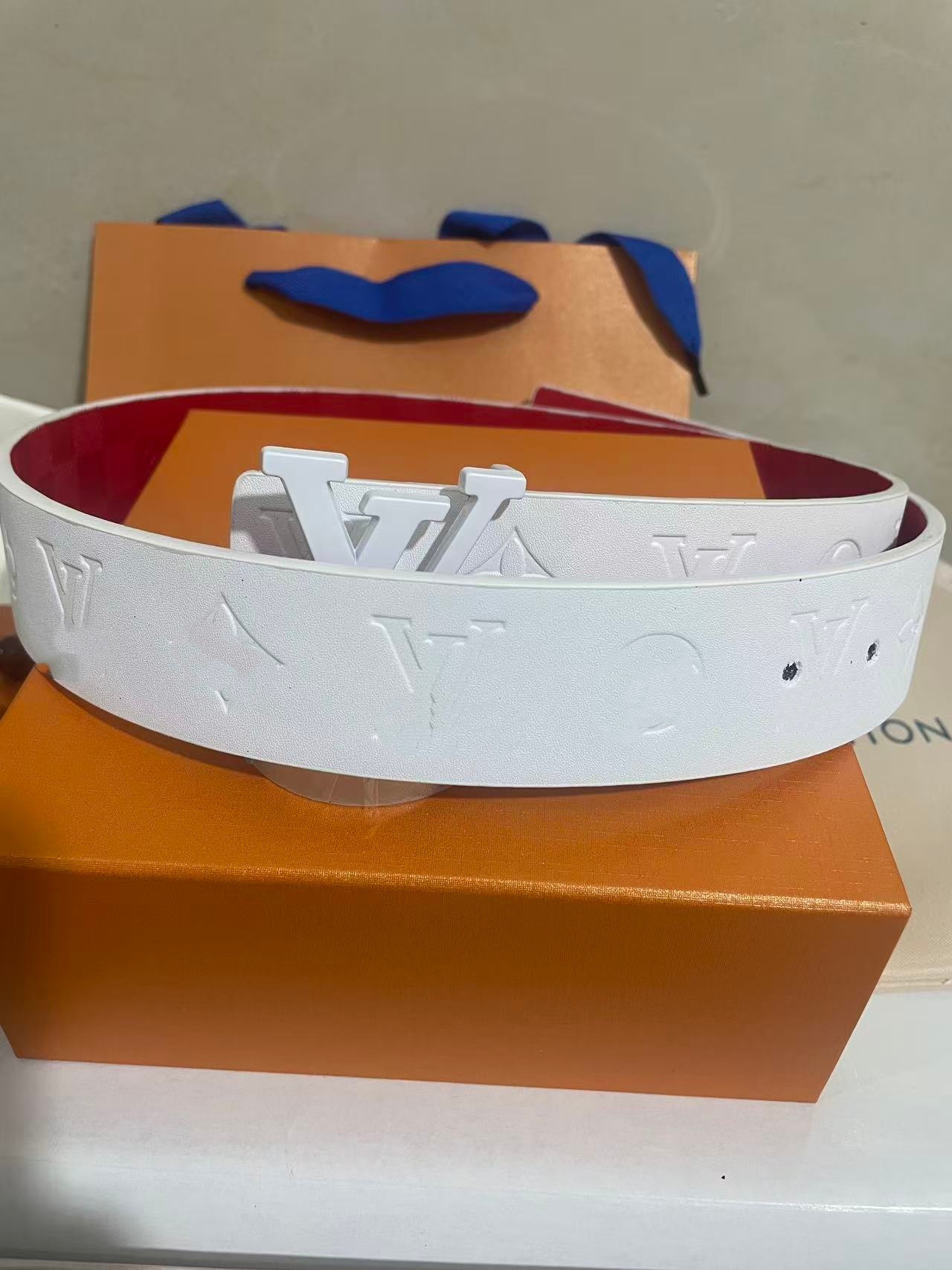 Cinturón para Hombre 4.0 cm de Piel de Vaca de Dos Capas con Hebilla Lisa para Uso Casual image 43