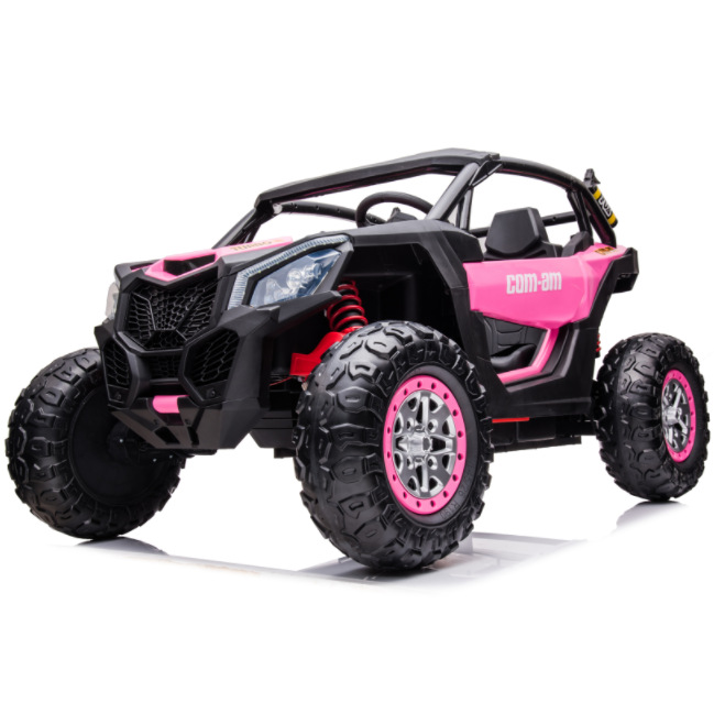 UTV 4 ruedas eléctricas para niños 4WD recargable para hombres y mujeres, batería para niños, coche azul
