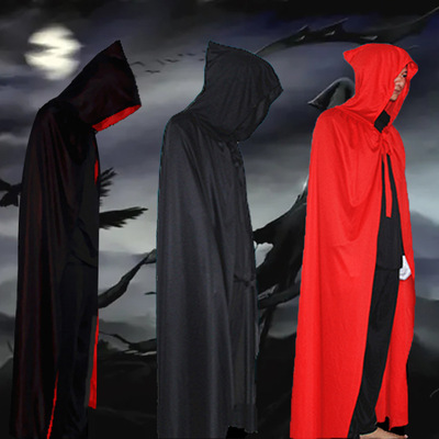死神雙層黑紅披風成人單層死神扮演萬聖節Cosplay節日裝扮鬥篷