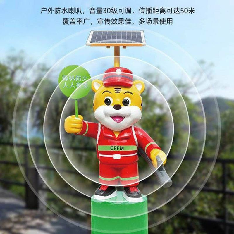 Солнечная голосовая публикация на столбе, пейзажный пожарный предупреждающий сигнал, голосовая модель Huweiwei