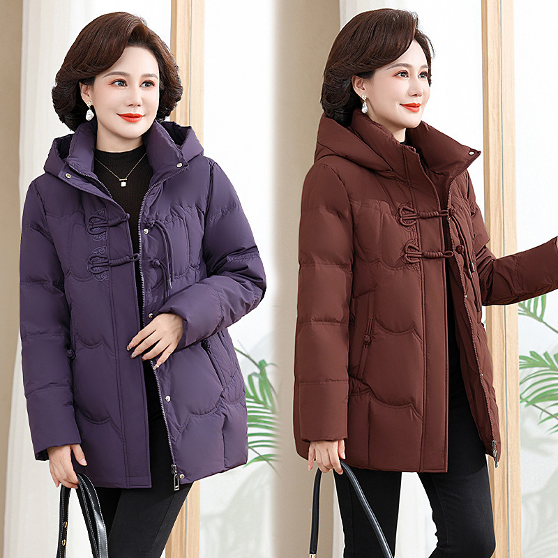 New down jacket for middle-aged women, stylish and fashionable winter cold-proof clothing for middle-aged and elderly women, duck down warm coat New down jacket for middle-aged women, stylish and fashionable winter cold-proof clothing for middle-aged and elderly women, duck down warm coat