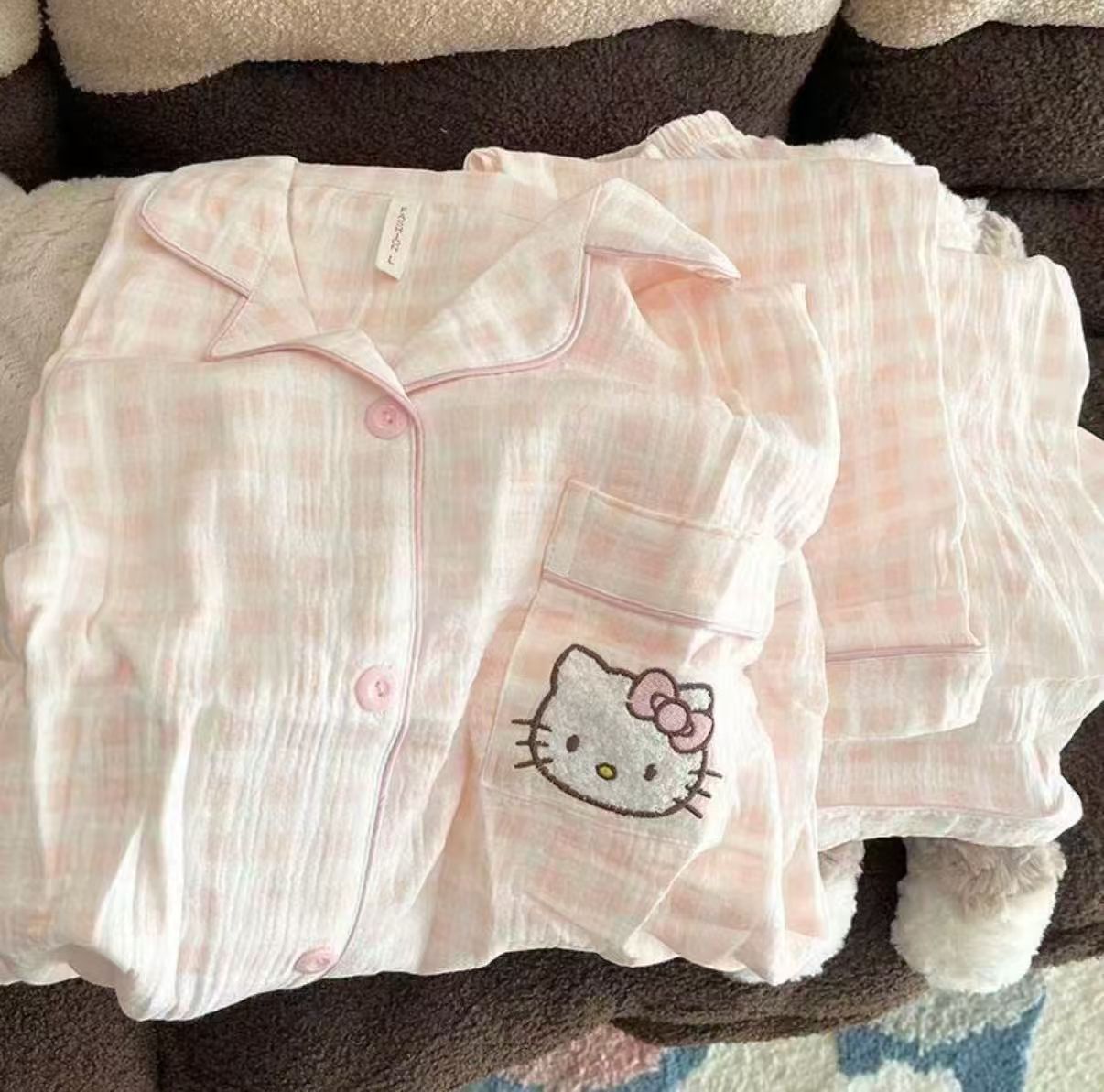 Pink Checkered Cat [Double Long]