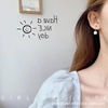 Cute summer fresh retro small design advanced earrings with bow, simple and elegant design, flowered, trend of season