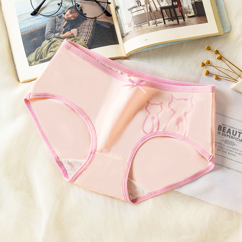 Ropa interior para niñas, algodón puro, estilo japonés, bragas triangulares para adolescentes, sin costuras, shorts escolares bonitos, estilo transpirable.