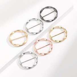 丝巾扣简约圆形衣角扣多功能披肩扣纱巾固定打结扣现货厂家批发