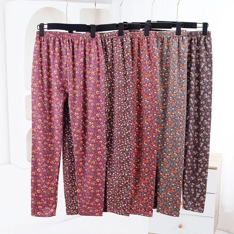 亲肤绒打底裤女秋冬中老年磨毛双面德绒保暖裤子加绒修身内搭秋裤