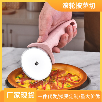 現貨批發不鏽鋼披薩刀 披薩切披薩輪刀 不鏽鋼介餅刀單輪披薩切