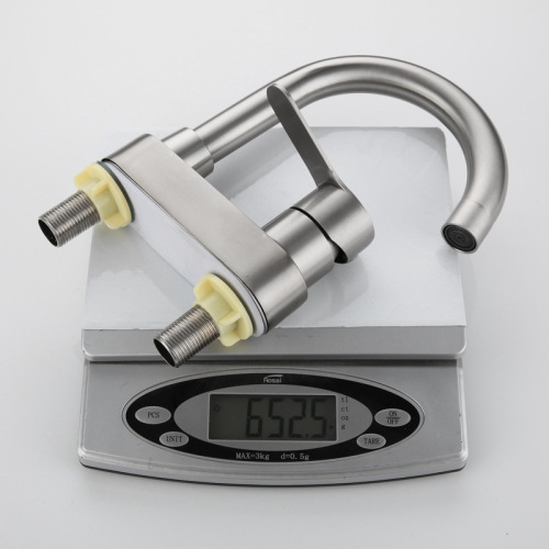 Cross-border Southeast Asia 304 stainless steel old-fashioned bench washbasin faucet two-joint double hot and cold basin faucet