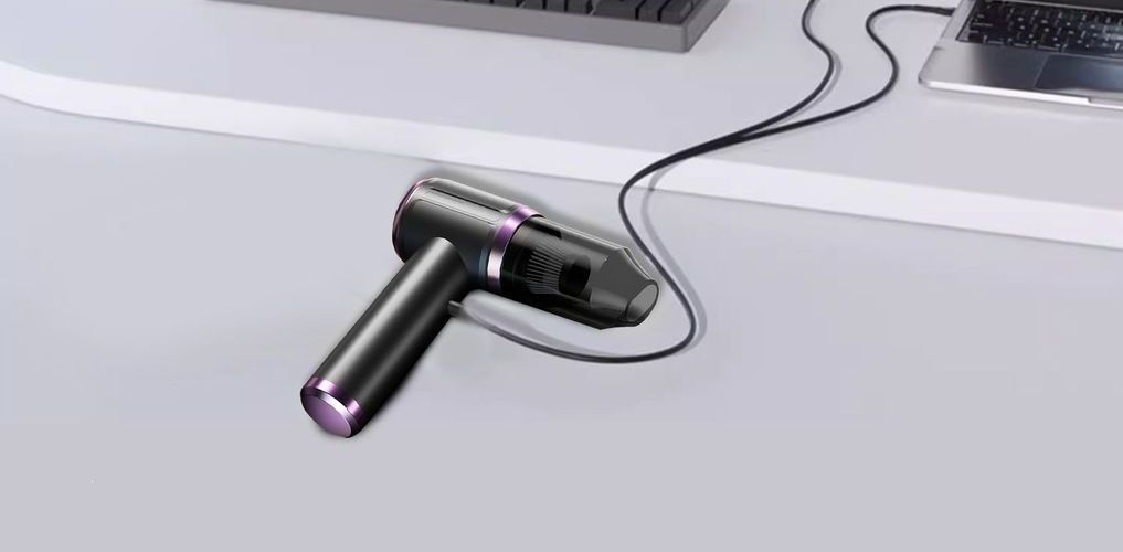 Powerful indoor car vacuum cleaner with quality grooves, small rechargeable handheld vacuum for sofa, windows, home and car use