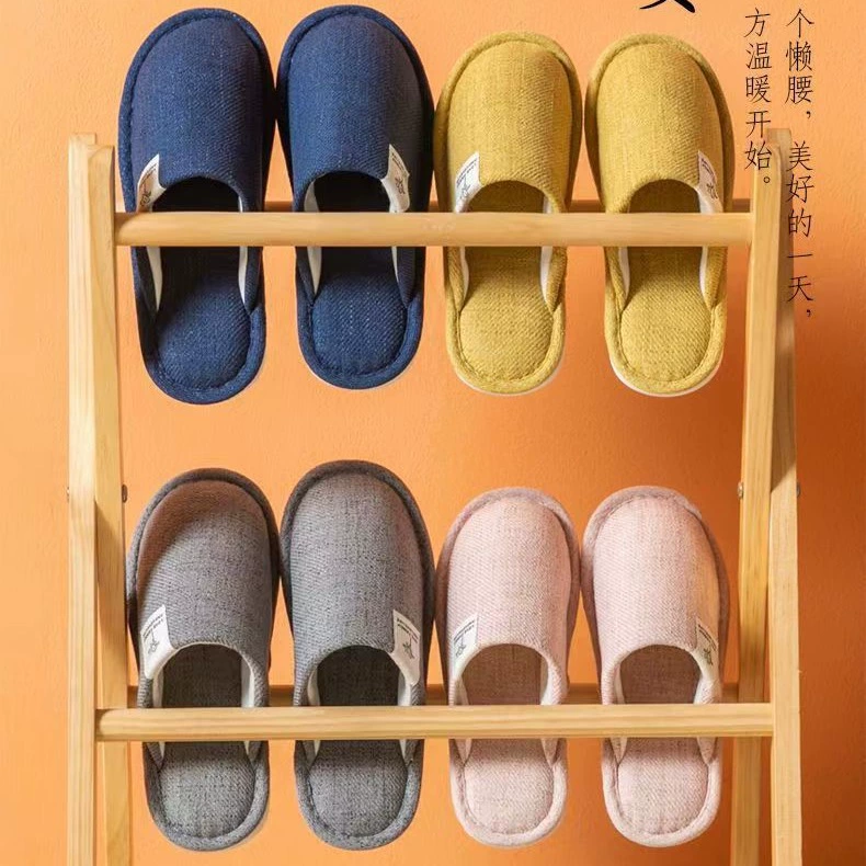 Льняная хлопчатобумажная обувь 2023 новая осенне-зимняя домашняя хлопчатобумажная обувь домашняя хлопковая обувь домашняя Нескользящая теплая Пара мужчин и женщин