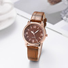 Fashionable bamboo belt, metal quartz men's watch, suitable for import