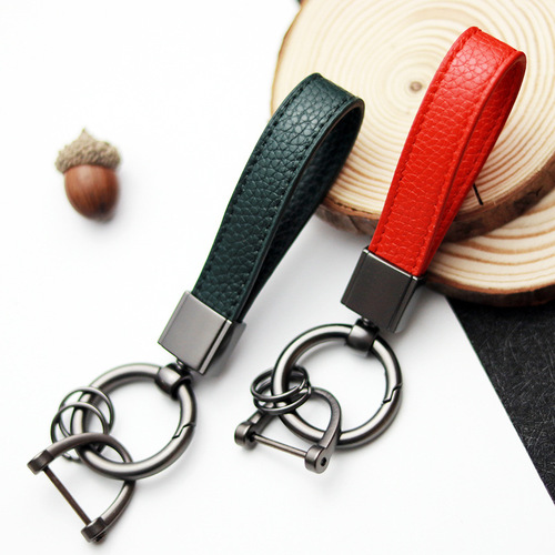 New Leather Car Keychain Holder DIY Car Accessory Decor Key Case Car Accessory Wholesale